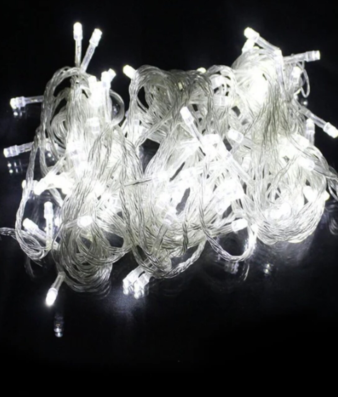Extra-Long 400 LED String Lights — Clear Cable, 8 Effects, 96ft, Connectable